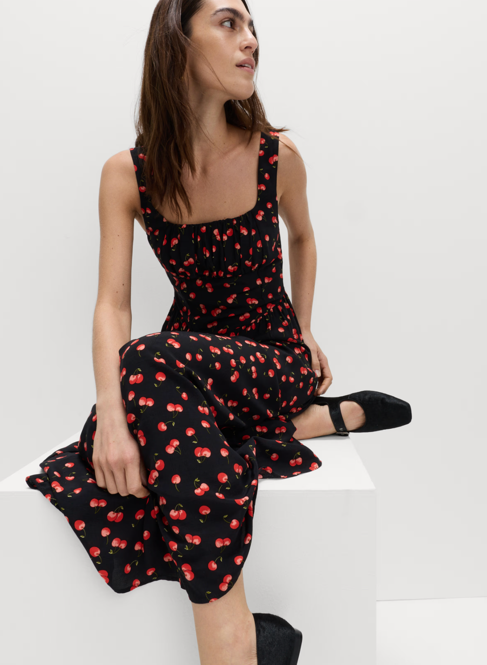 Printed Corset Waisted Dress