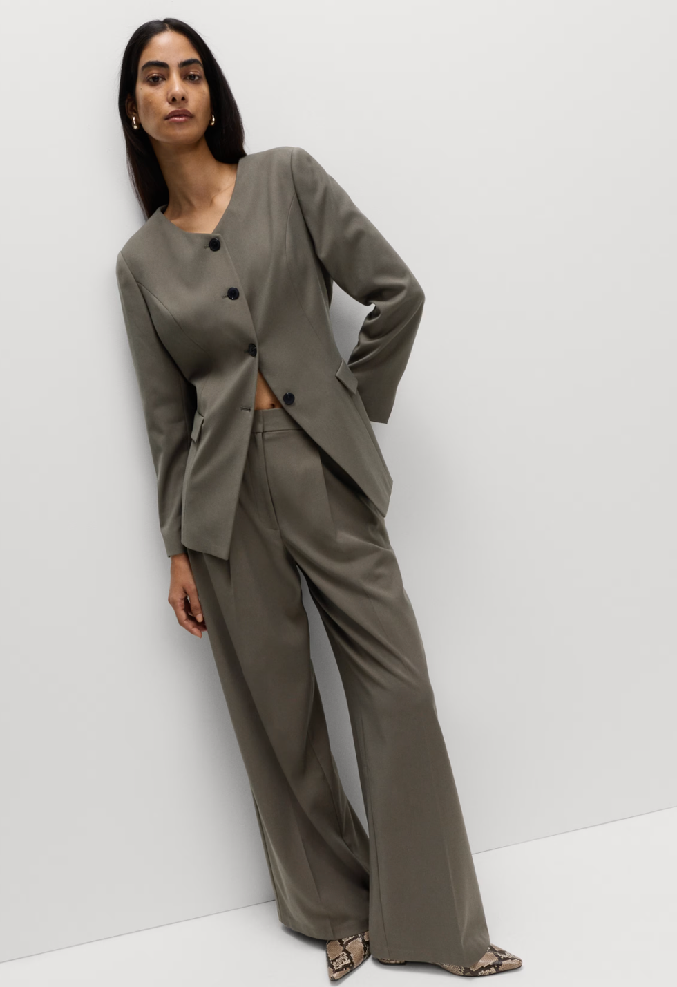 Collarless Jacket