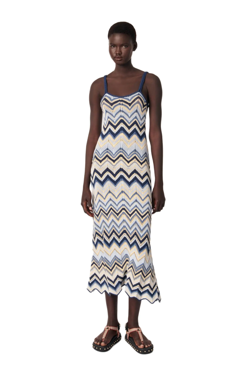 Crochet-Knit Maxi Dress 