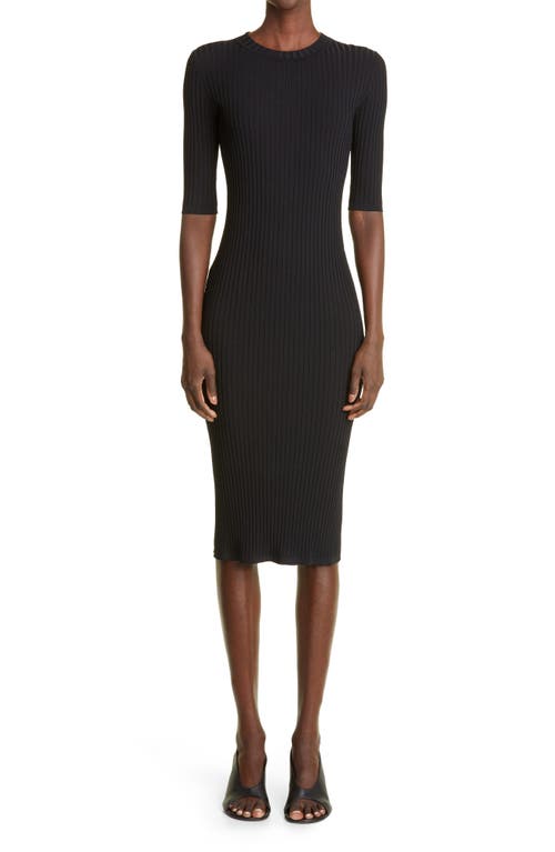 Flat Rib Midi Sweater Dress
