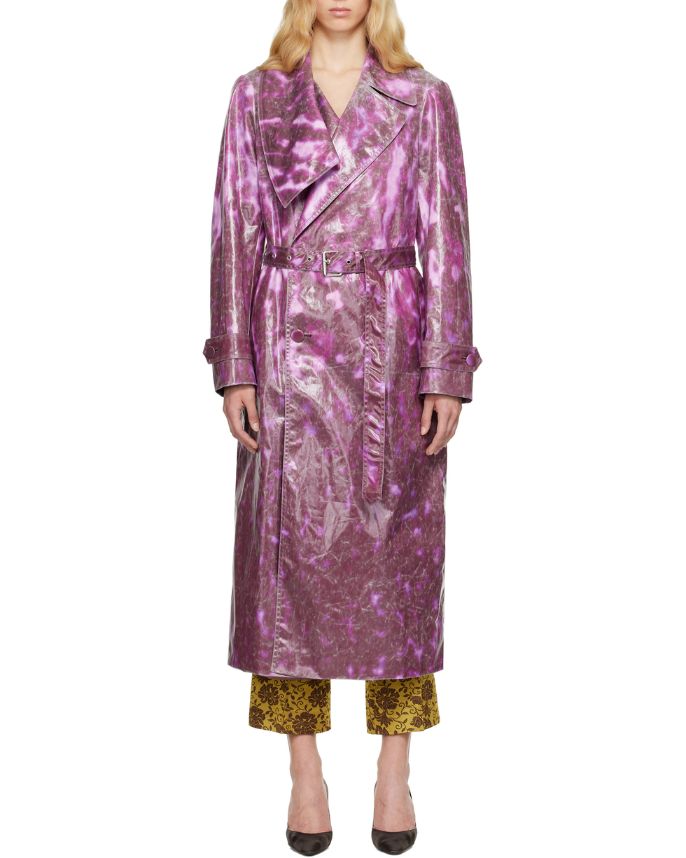 Sobretudo trench coat roxo trespassado