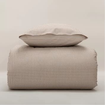 Funda nórdica marrón 100% algodón 200x220 cama
