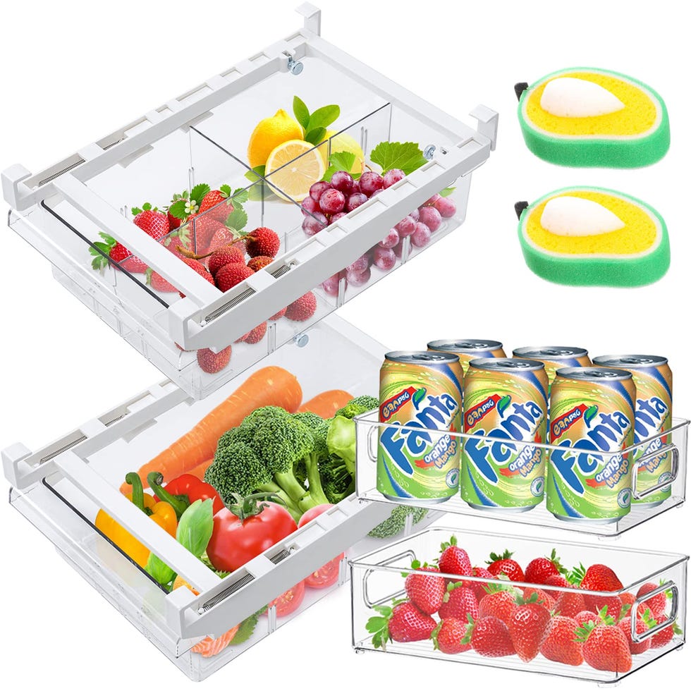 4 organizadores de cajones para el frigorífico