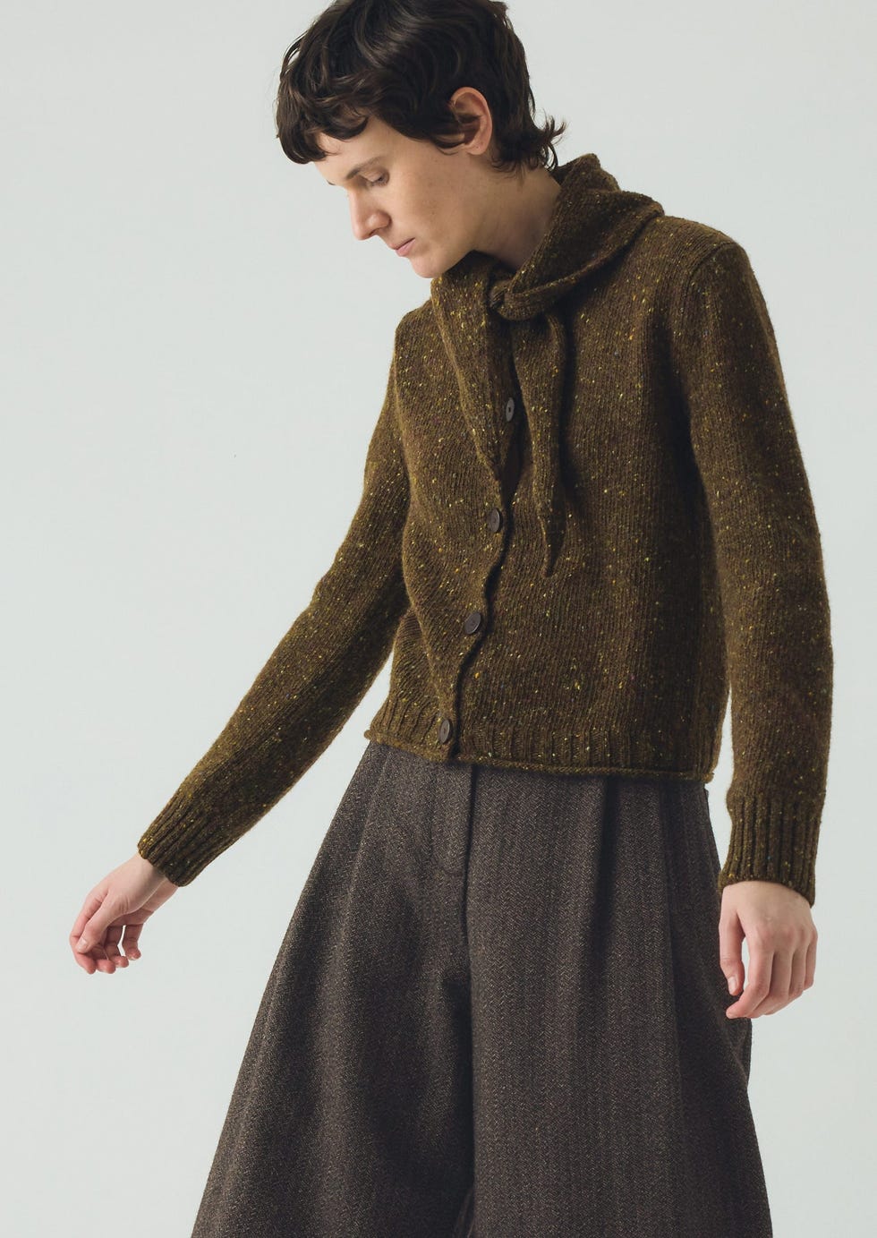 Donegal Merino Neckerchief Cardigan