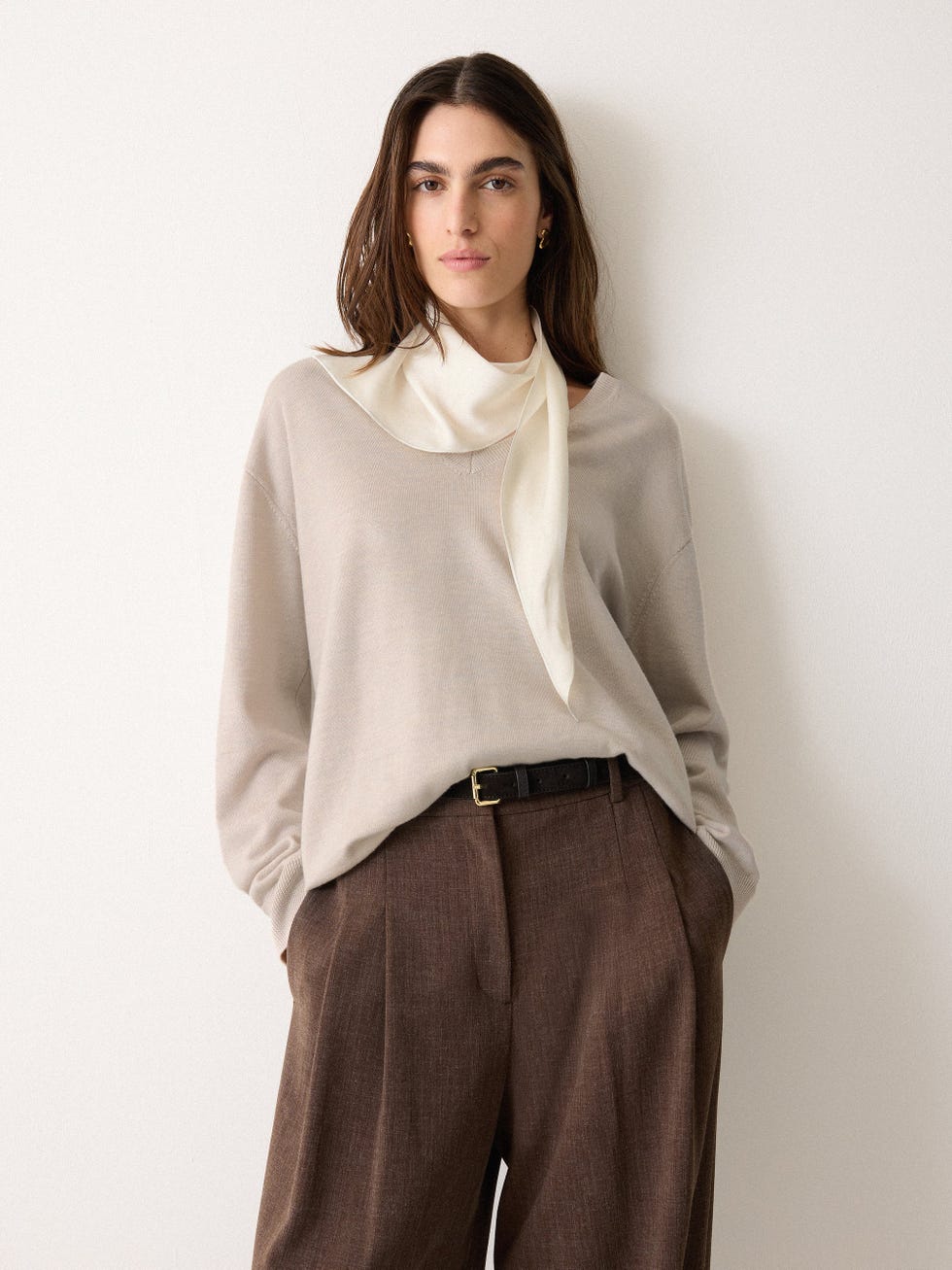 Silk Scarf Merino Jumper