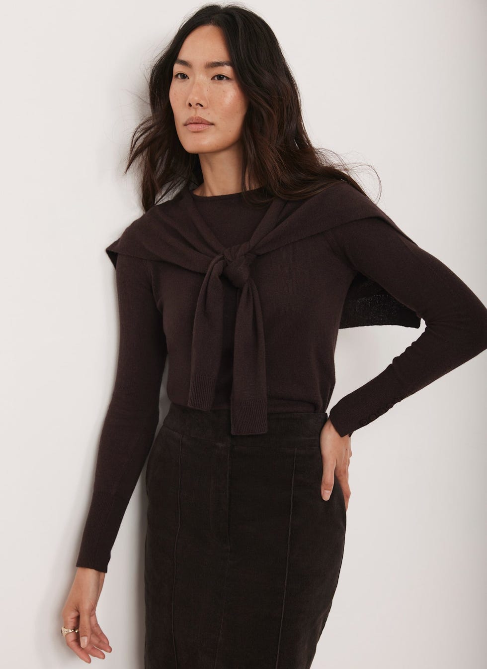 Chocolate Scarf Jumper