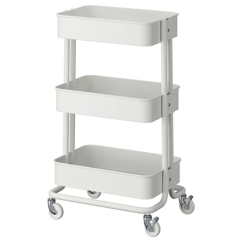 Carrito blanco con ruedas RÅSKOG