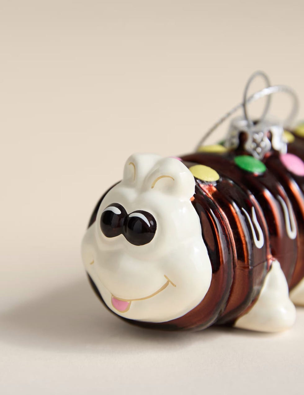 Colin the Caterpillar Glass Hanging Decoration