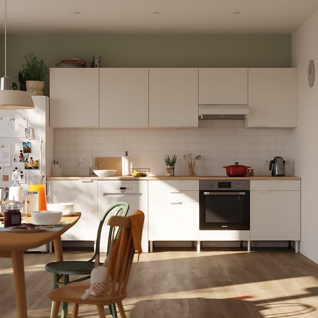 Cocina en kit Eleki blanca 5 módulos altos