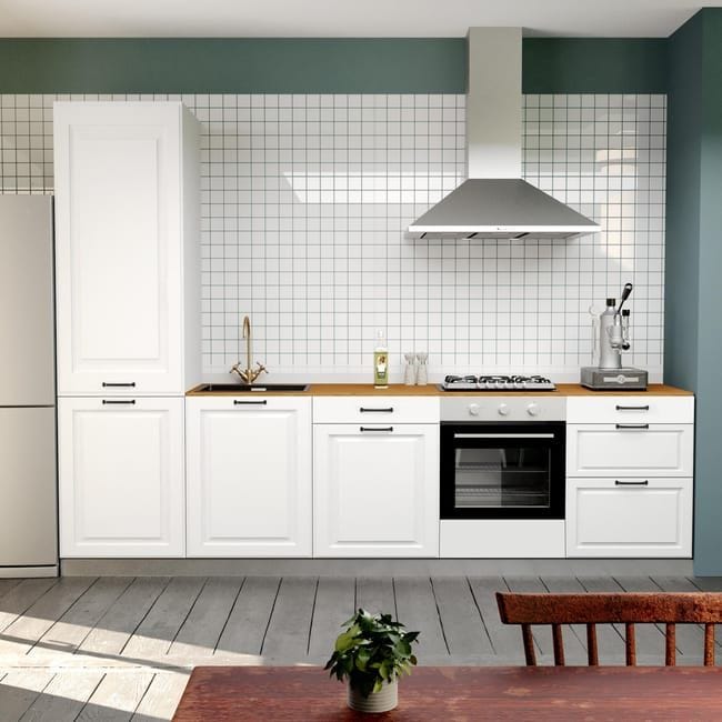 Cocina en kit DELINIA id OXFORD blanco