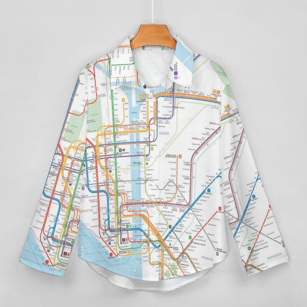 New York Subway Map Button Down Shirt