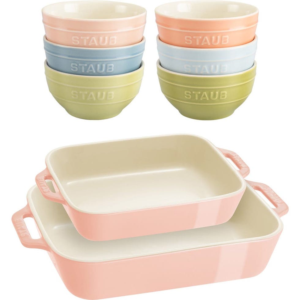8-Piece Ceramic Macaron Bowls & Baking Dishes Set in Pink at Nordstrom