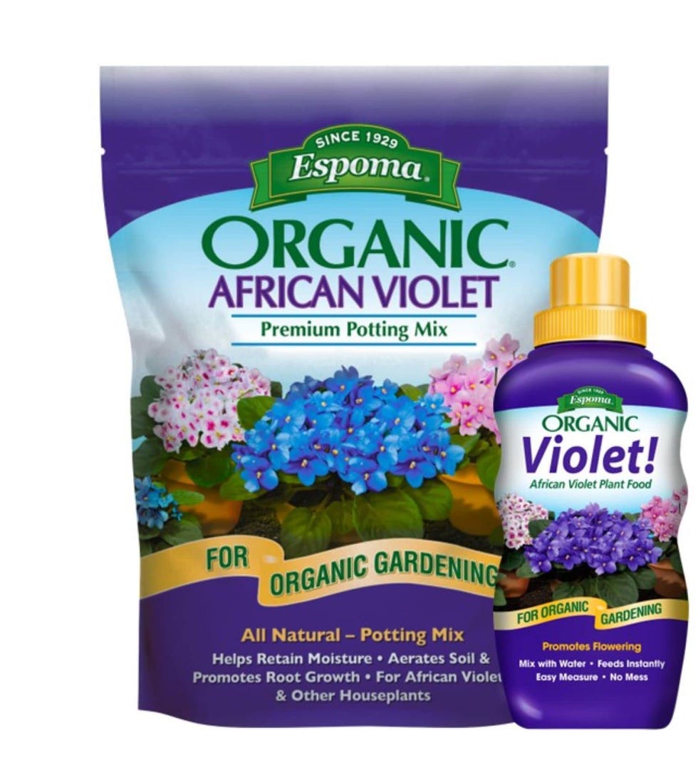 Organic African Violet Mix 4qt Bag and Violet! Liquid Plant Food