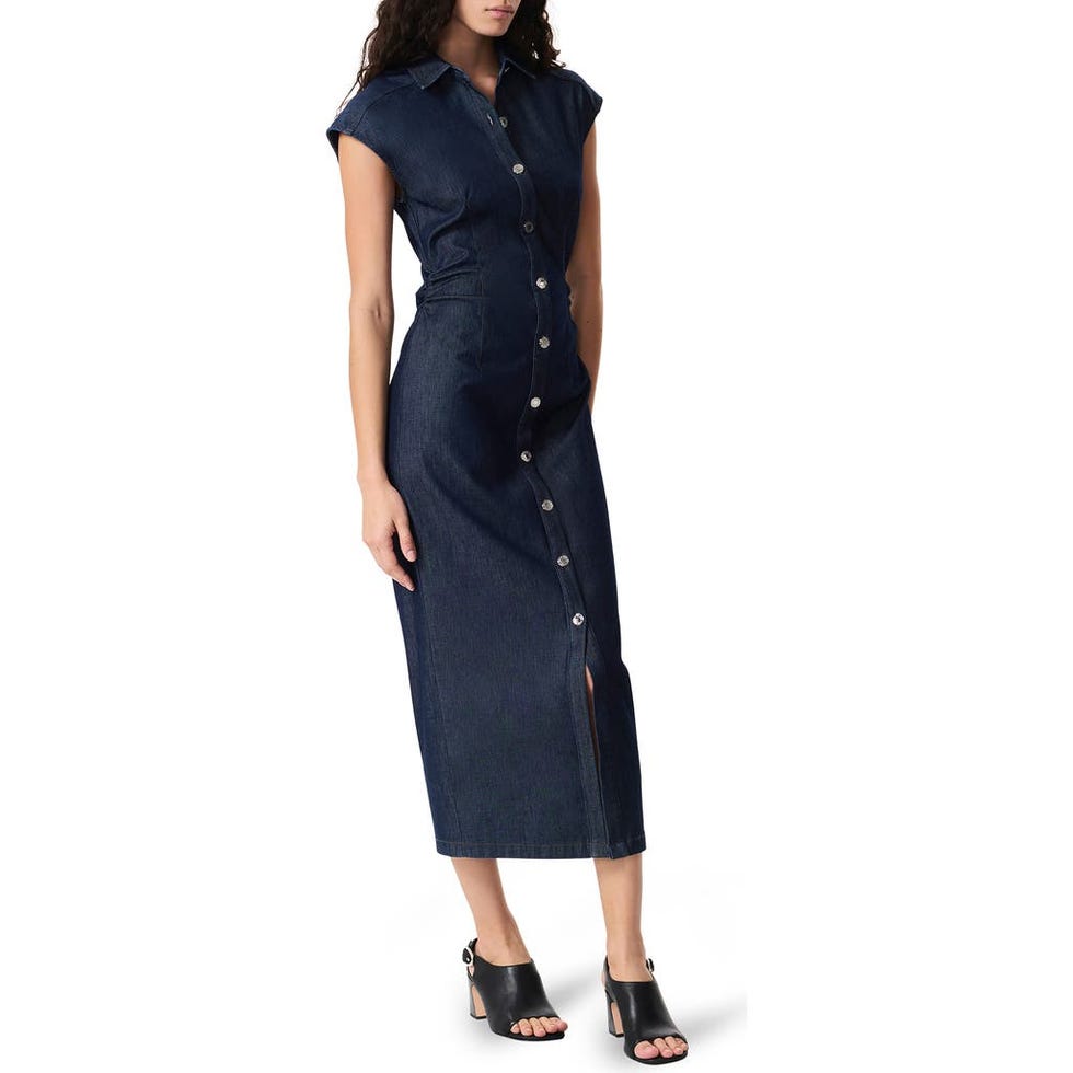 Airflex Leah Cotton Blend Denim Shirtdress