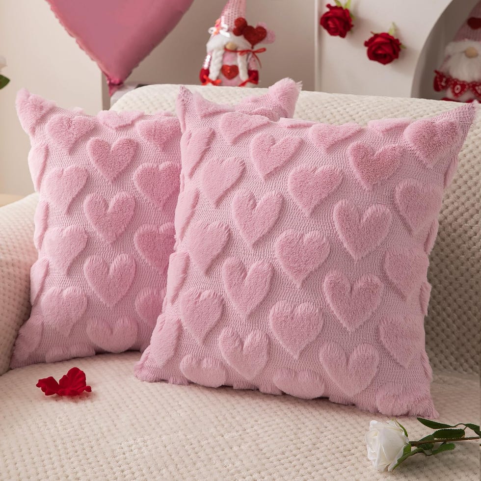 Set of 2 Valentines Pillow Covers - 18x18in