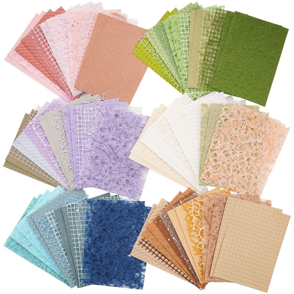 96 Sheets Textured Scrapbook Paper