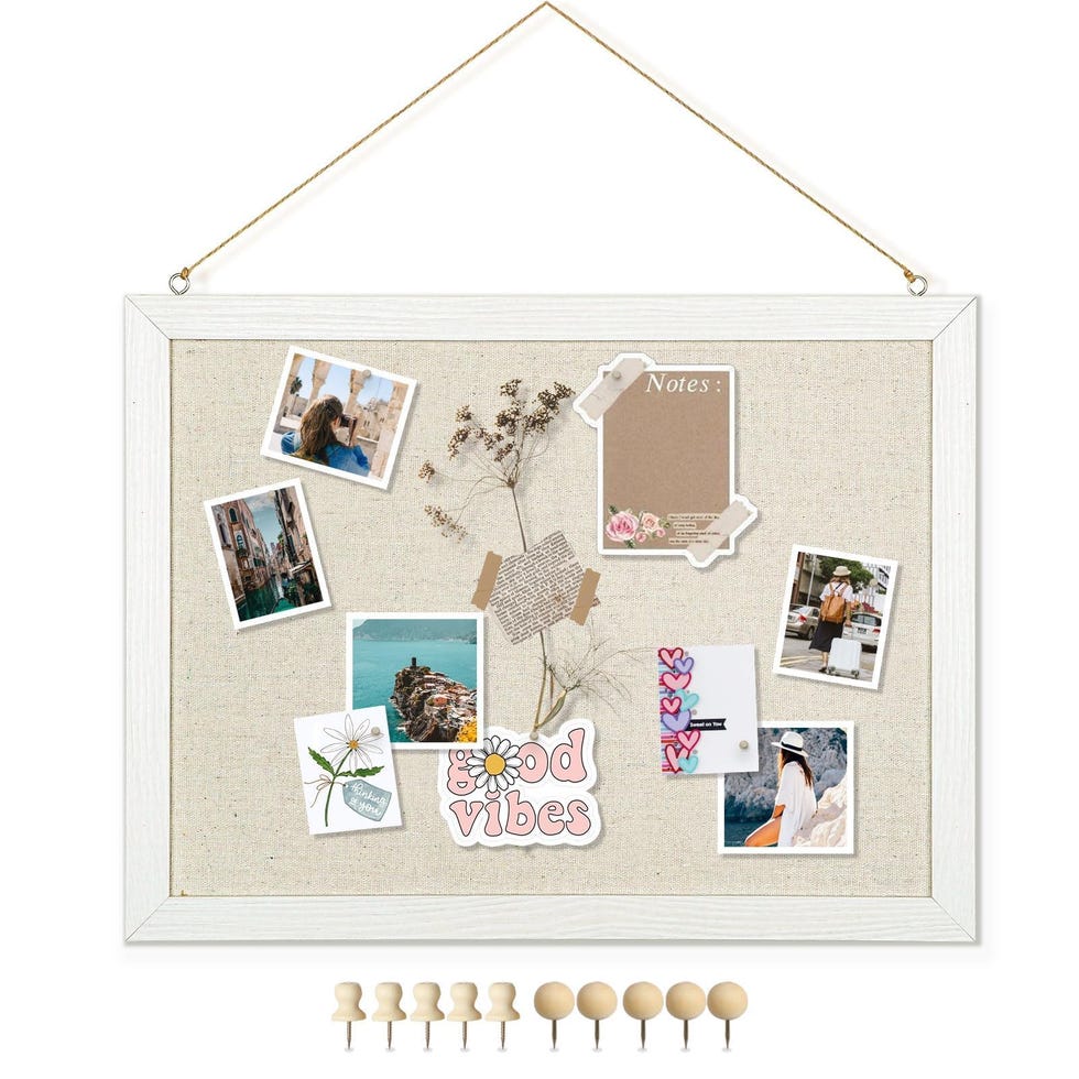 Bulletin Board with Linen