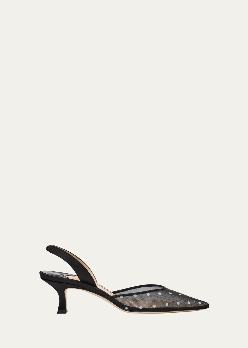Carolyne Polka-Dot Mesh Pumps