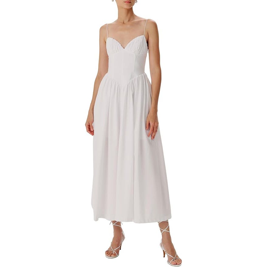 Carmine Poplin Dress