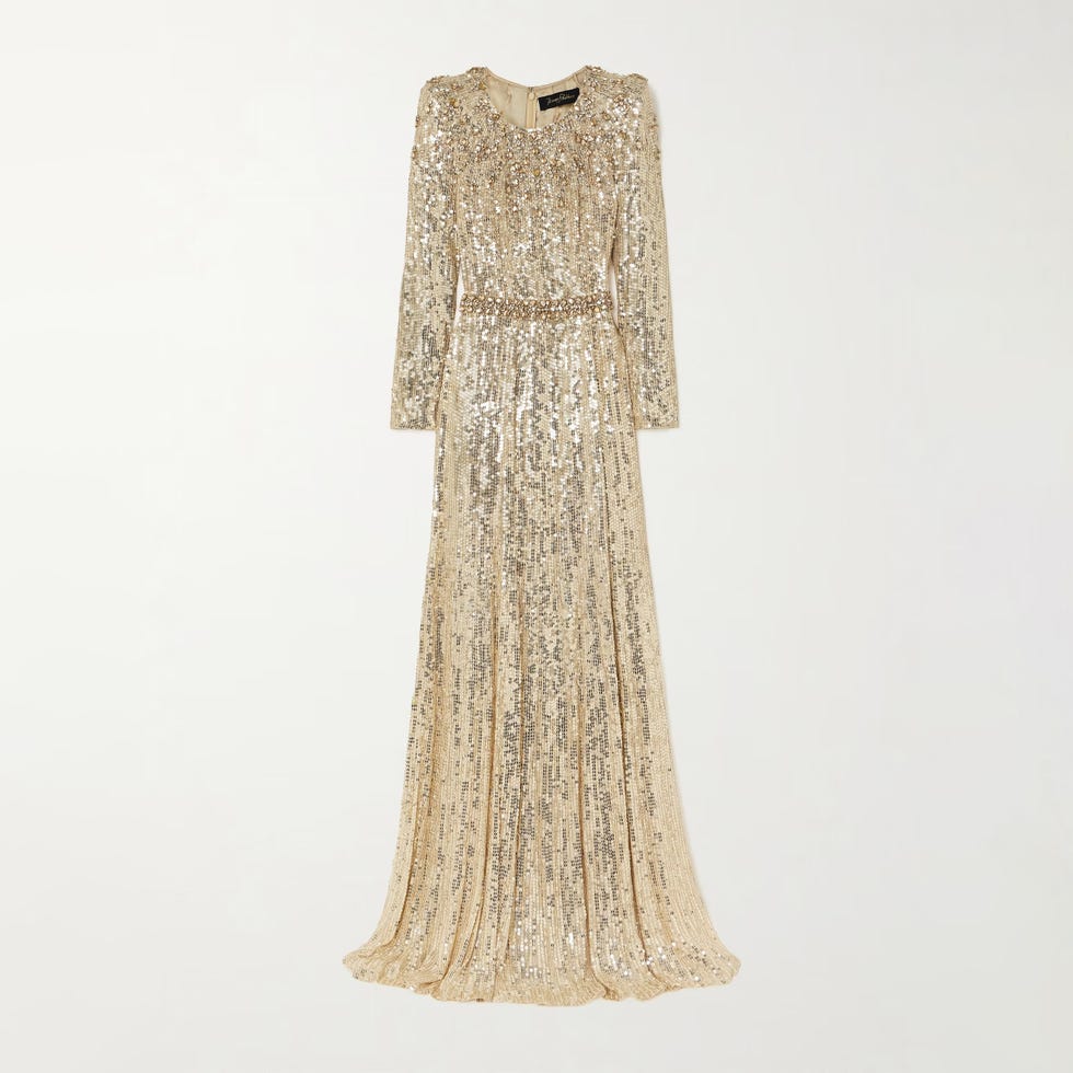 Georgia Embellished Sequined Tulle Gown