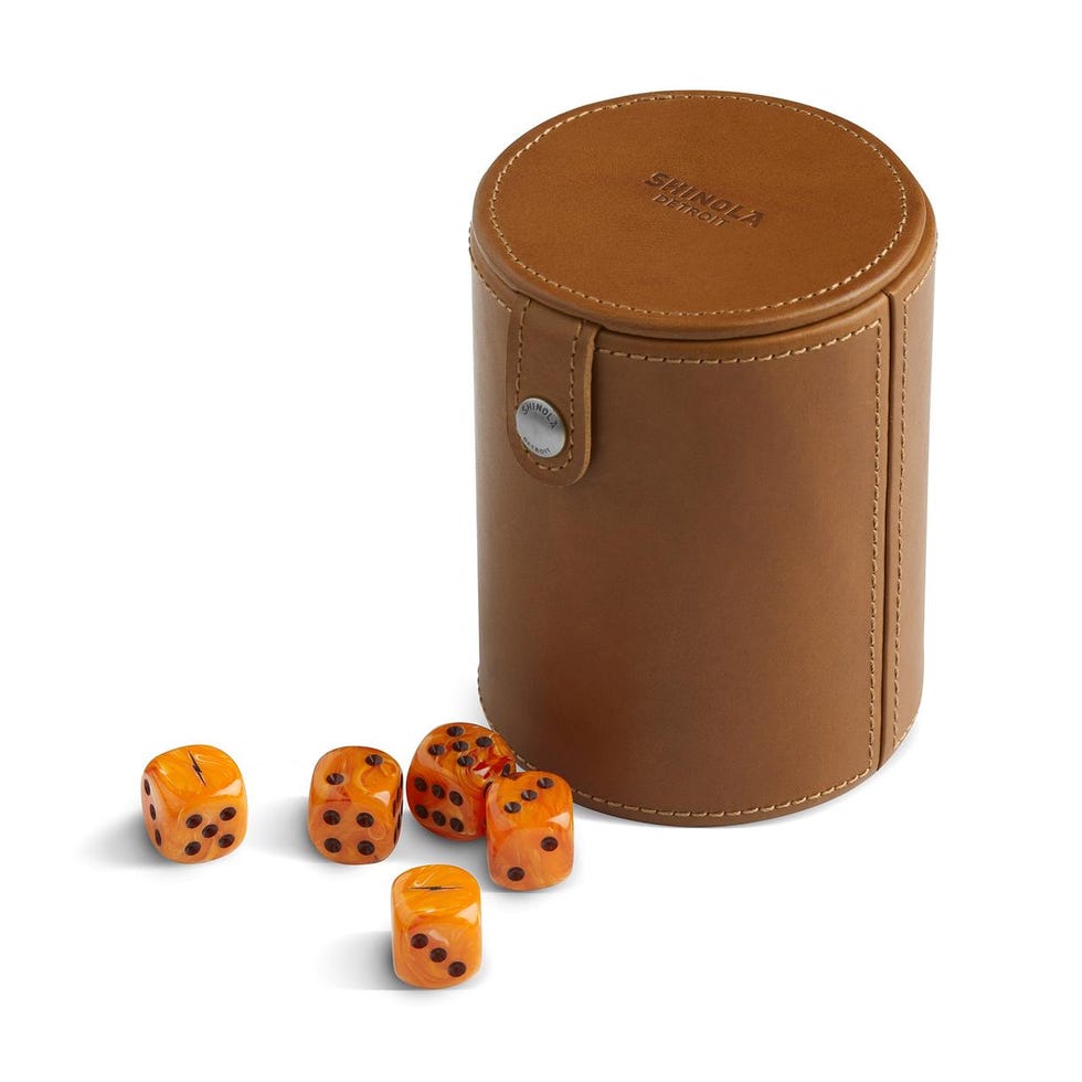 Leather Dice Cup with Dice
