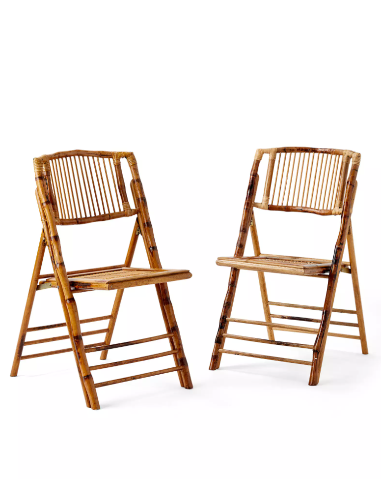 Bamboo Folding Entertaining Chair (Sets of 2)