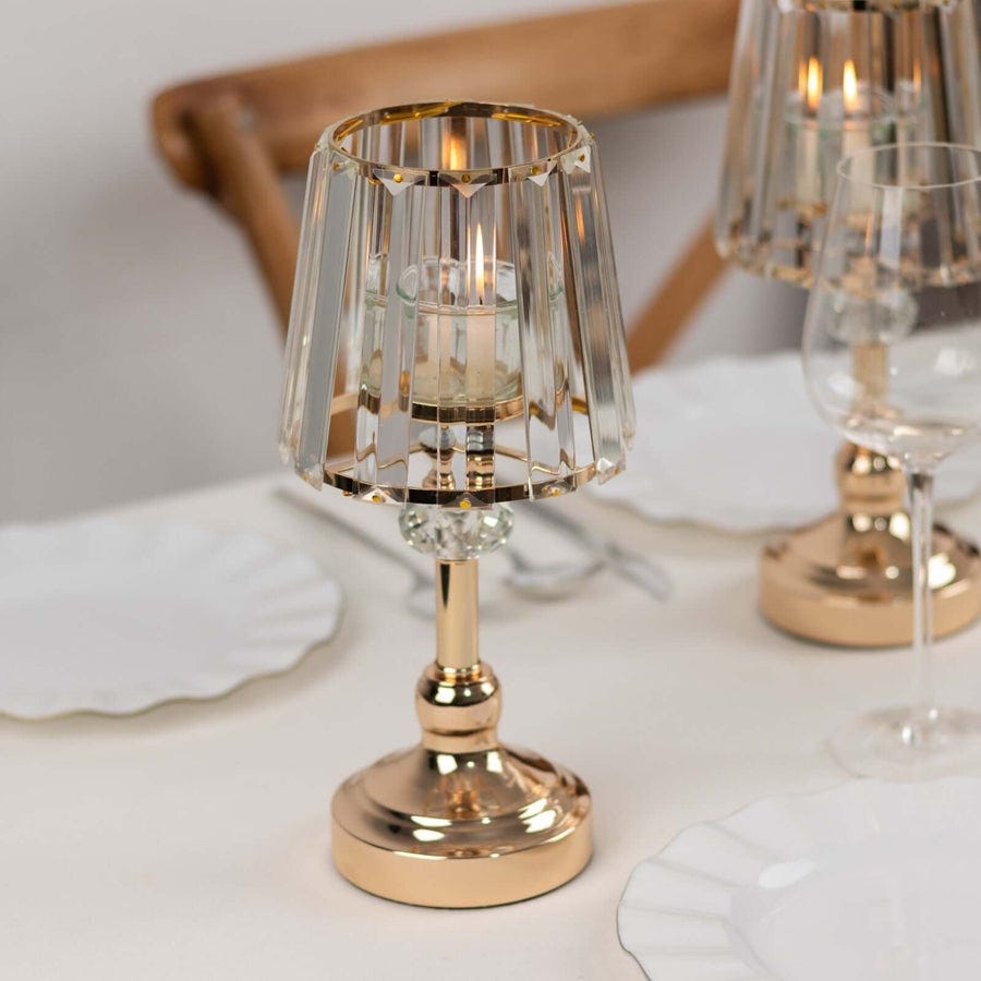 Crystal Pendant Candle Holders