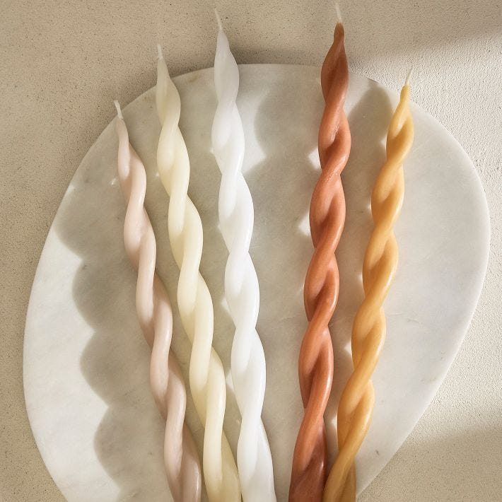 Twist Taper Candles (Set of 4)