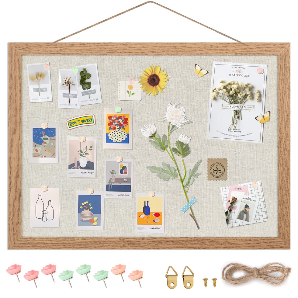 Cork Bulletin Board with Frame