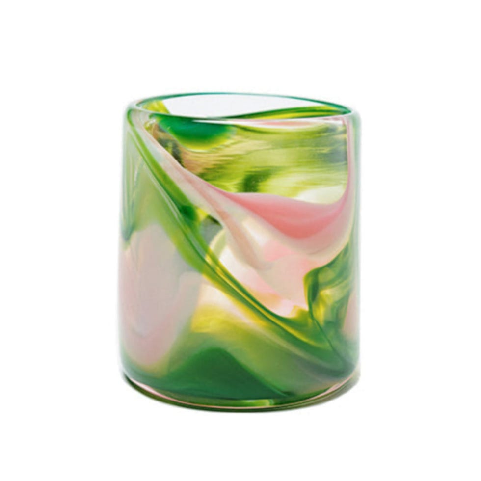 Hand Dyed Watermelon Glass