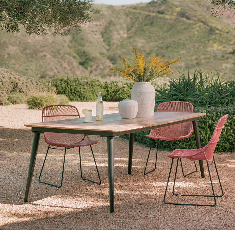 Latta 94.5" Outdoor Dining Table - Slate Gray