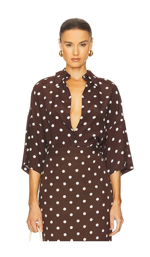 Oversized Polka Dot Shirt