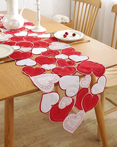 Valentines Day Embroidered Table Runner