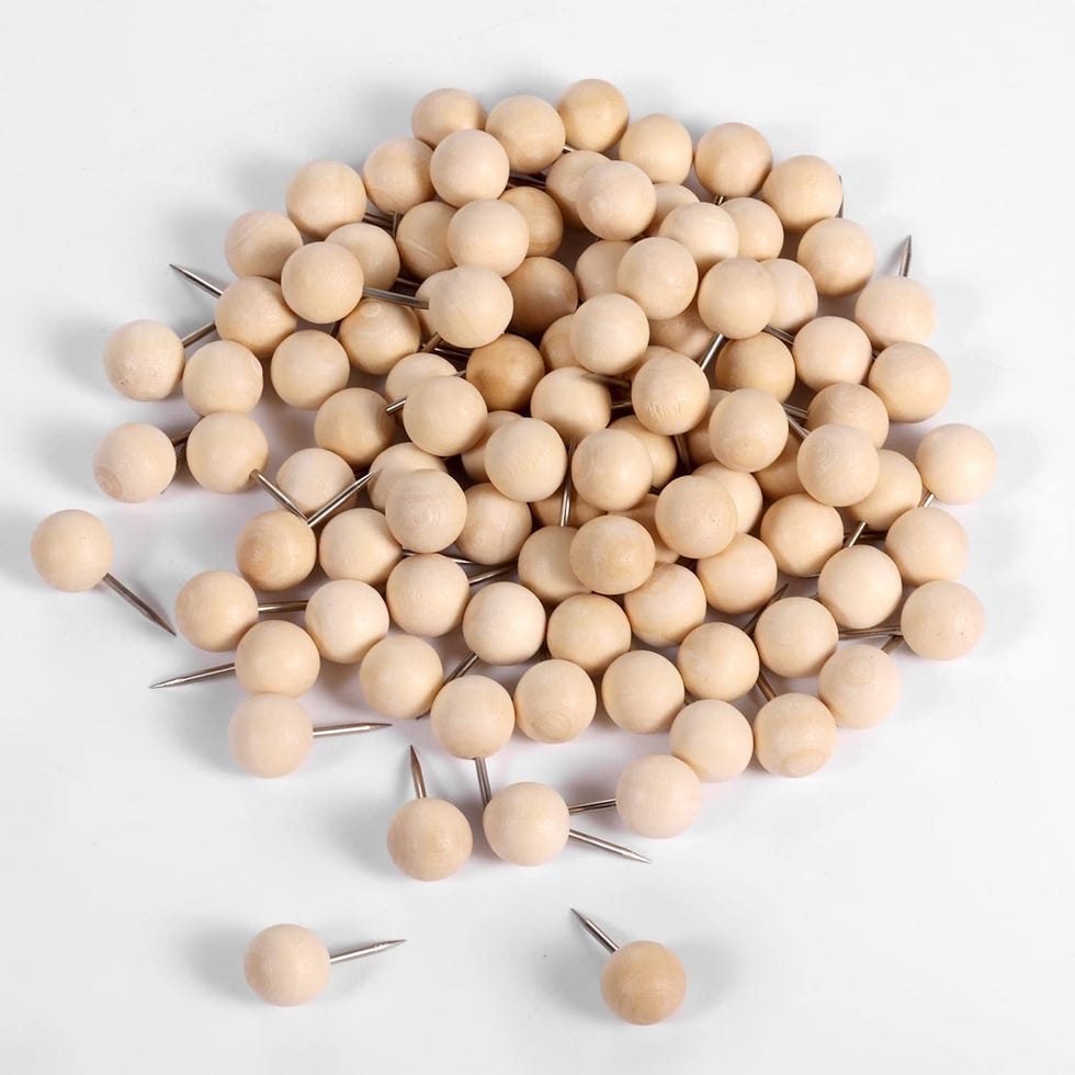 100pcs Wooden Push Pins