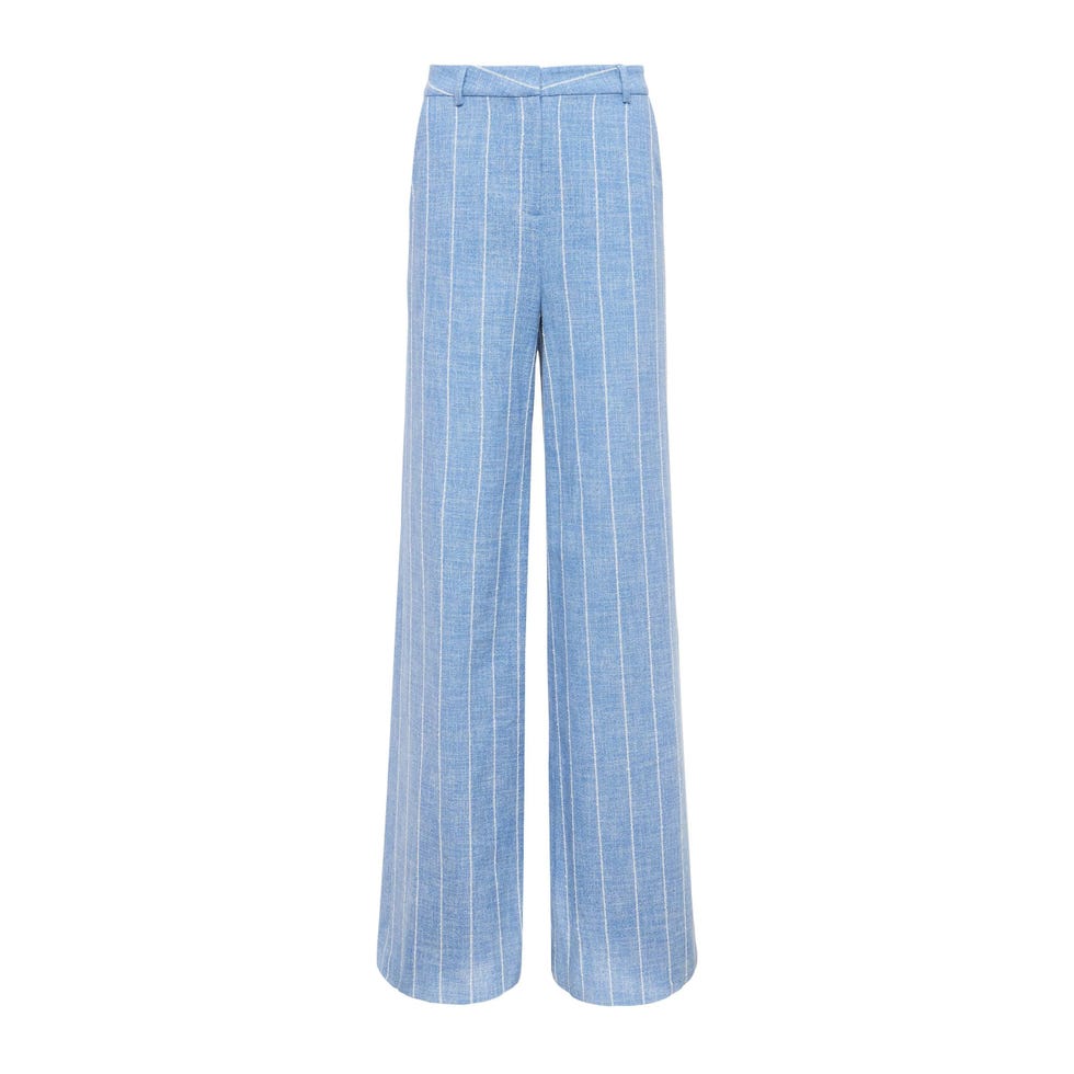 Pilar Pinstriped Wide-Leg Pant