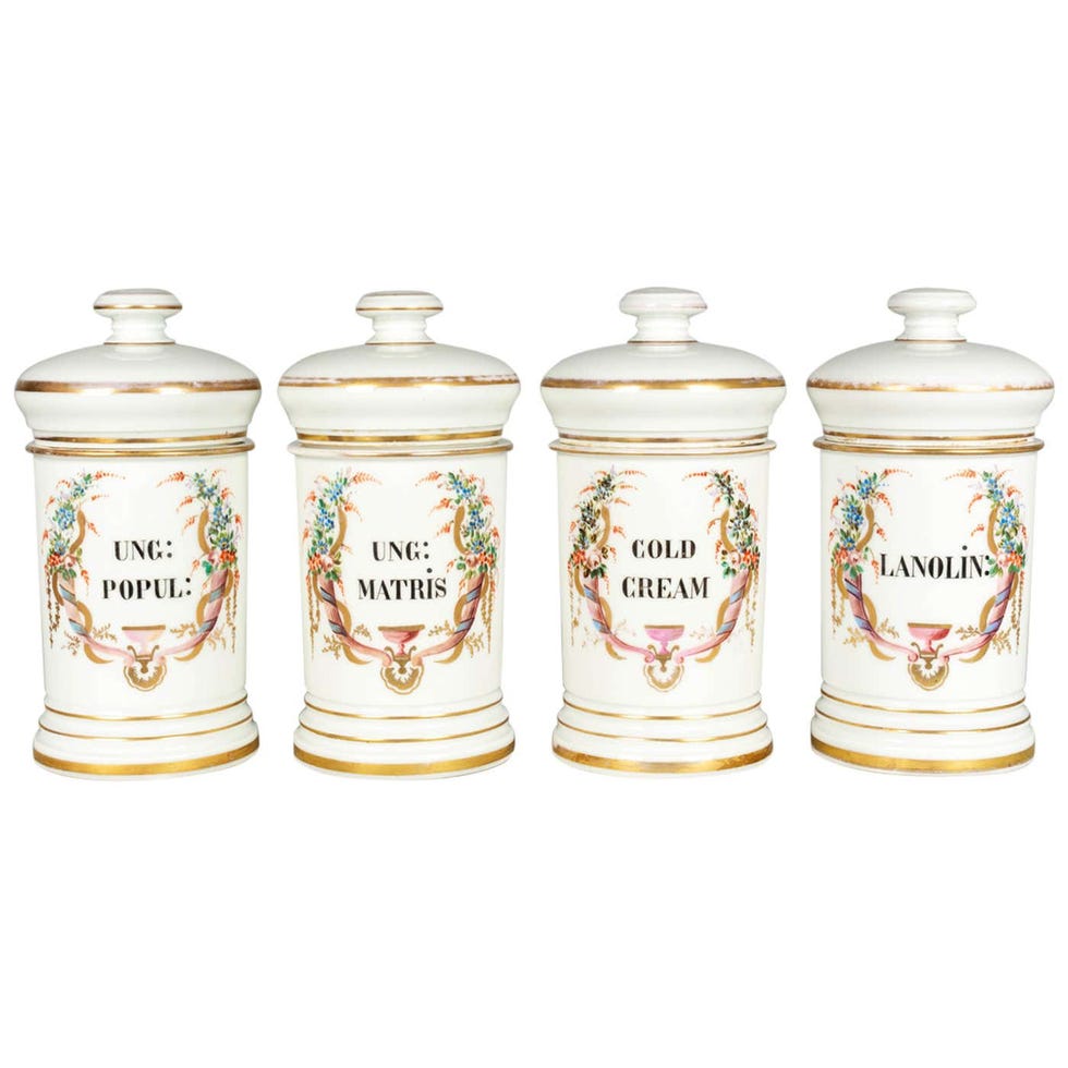 Set of Four 19th-Century French Apothecary Jars