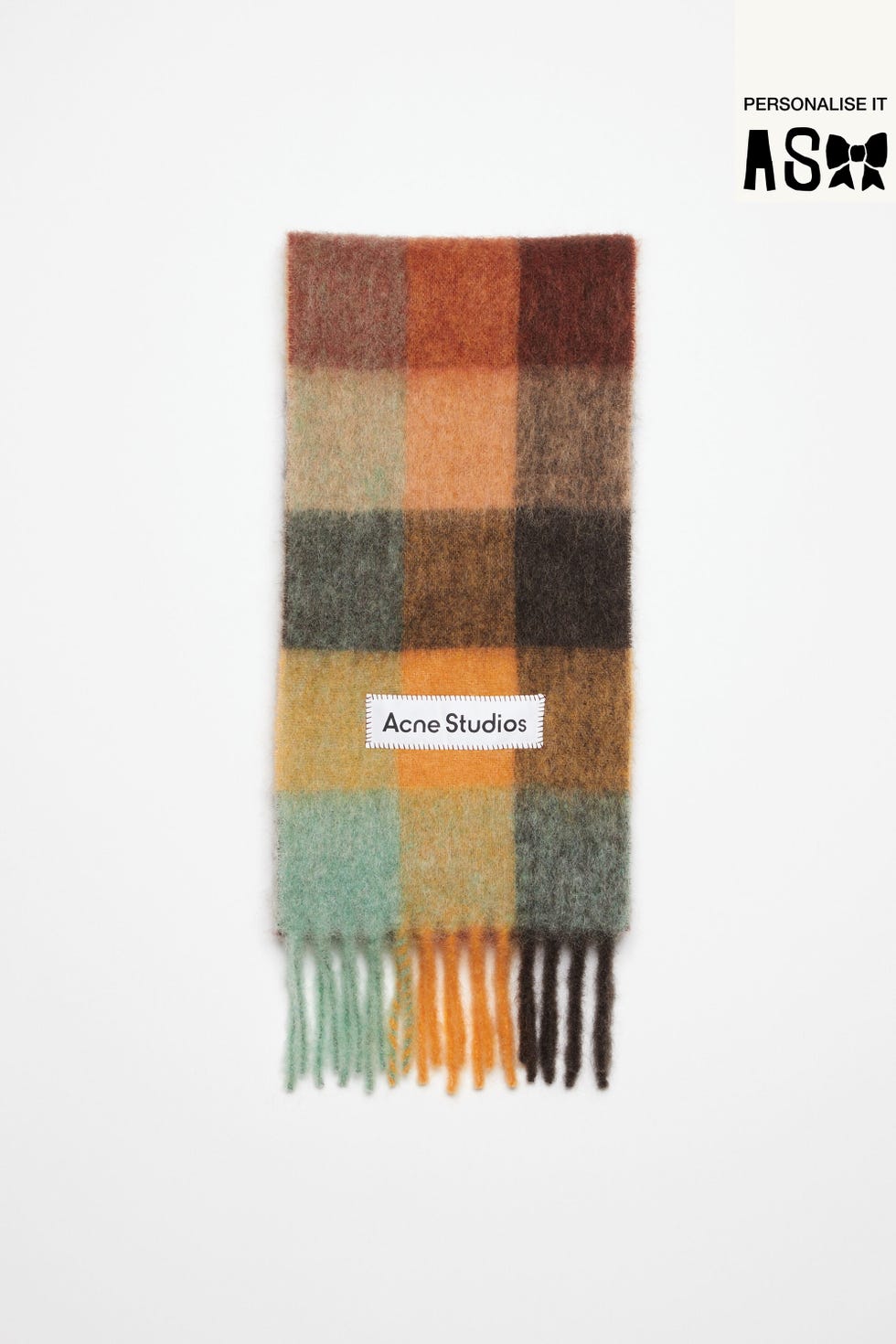 Mohair Checked Scarf