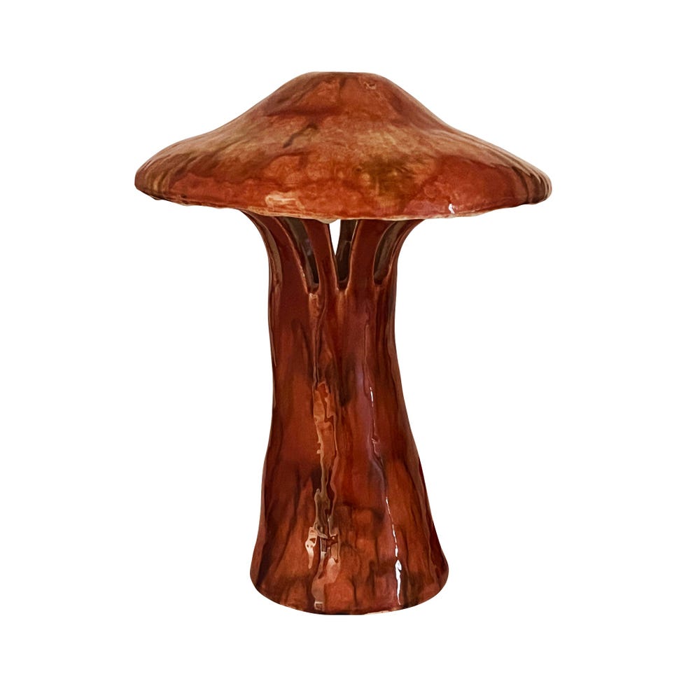 Ceramic Polychrome Marbled Shroom Lamp