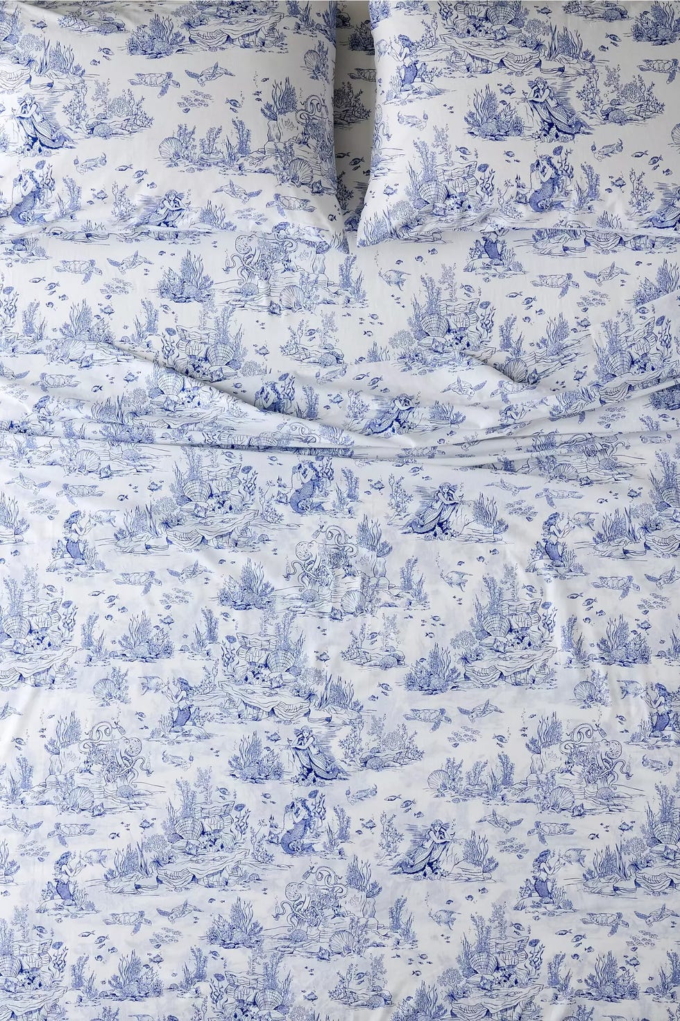 Mermaid Toile Patterned Sheet Set