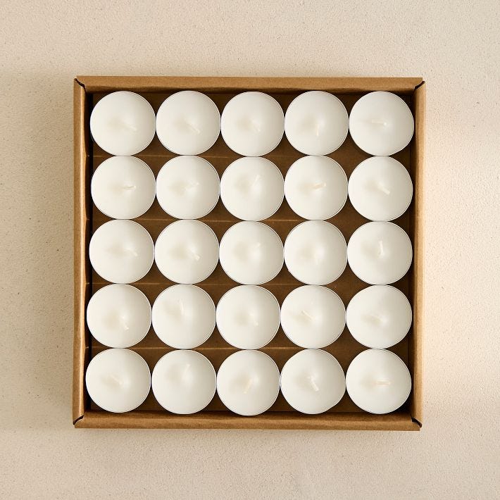 Signature Wax Tealight Candles (Set of 50)