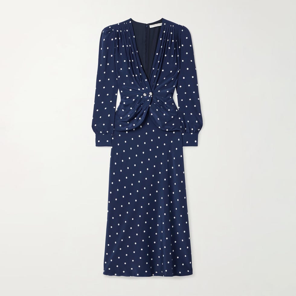 Polka-Dot Midi Dress