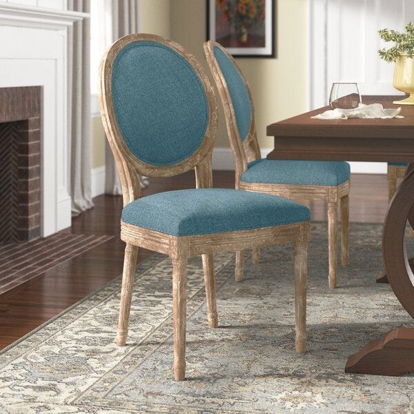 Upholstered King Louis Back Side Chair