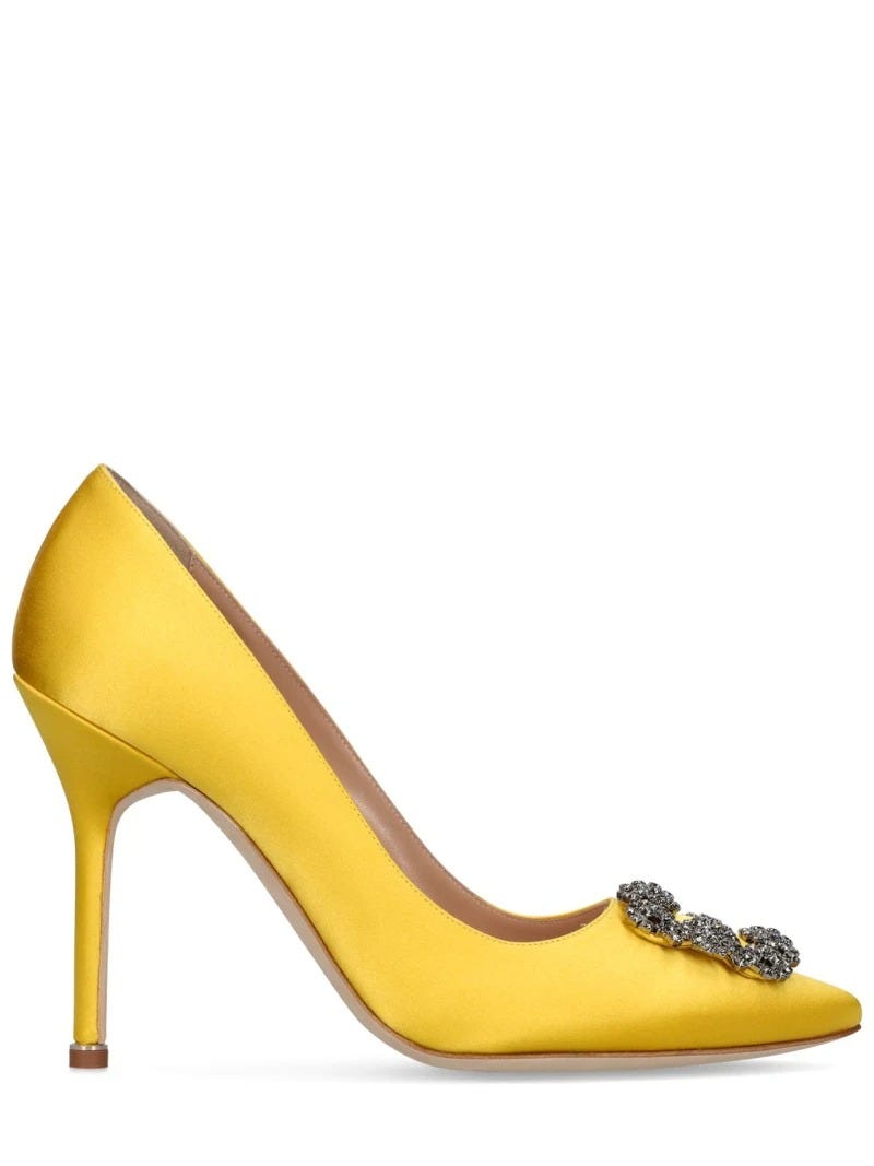 105mm Hangisi Satin Pumps