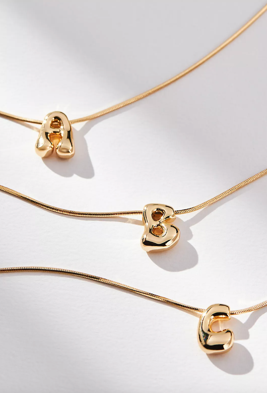Mini Bubble Letter Monogram Necklace