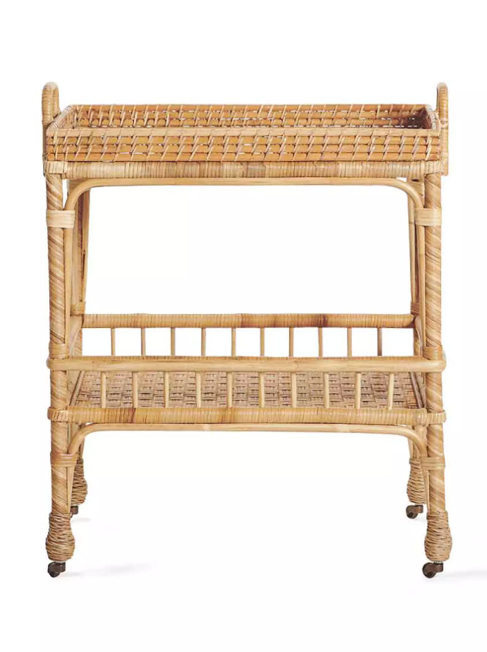 South Seas Rattan Side Cart