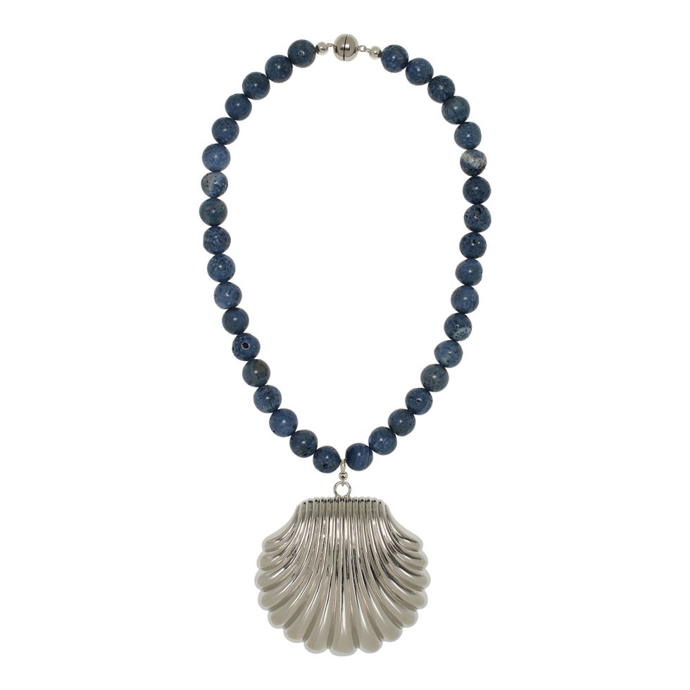 Exclusive Rhodium-Plated Beaded Pendant Necklace
