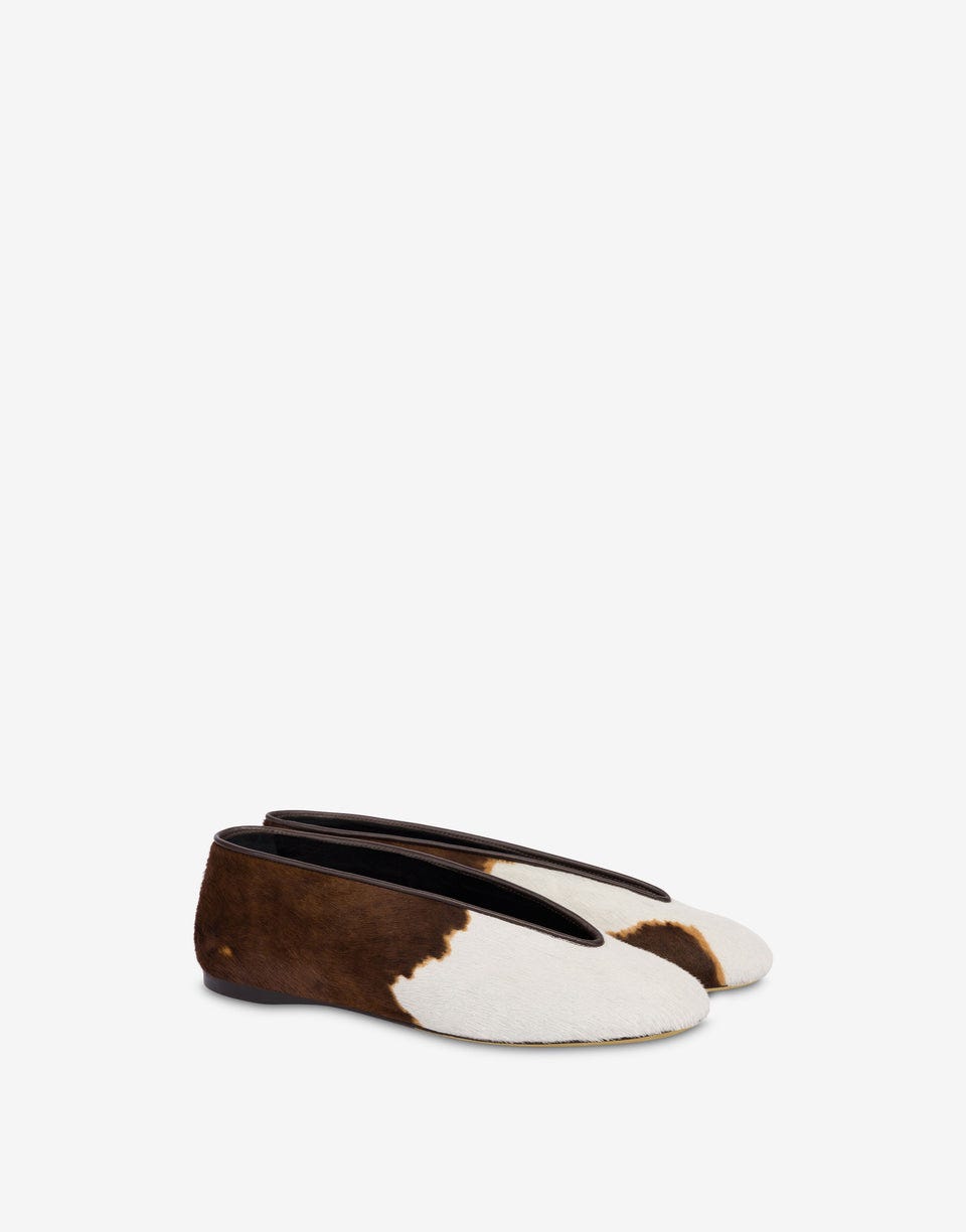 Pony Skin Ballet Flats