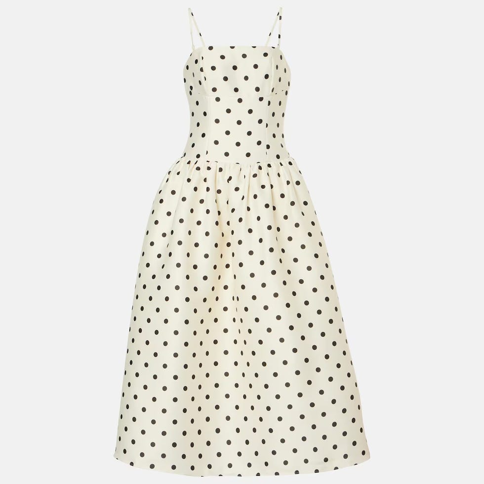 Polka-Dot Taffetta Corset Dress