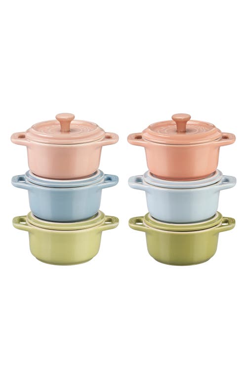 Staub 6-Piece Mini Ceramic Round Cocotte Set in Pastel at Nordstrom