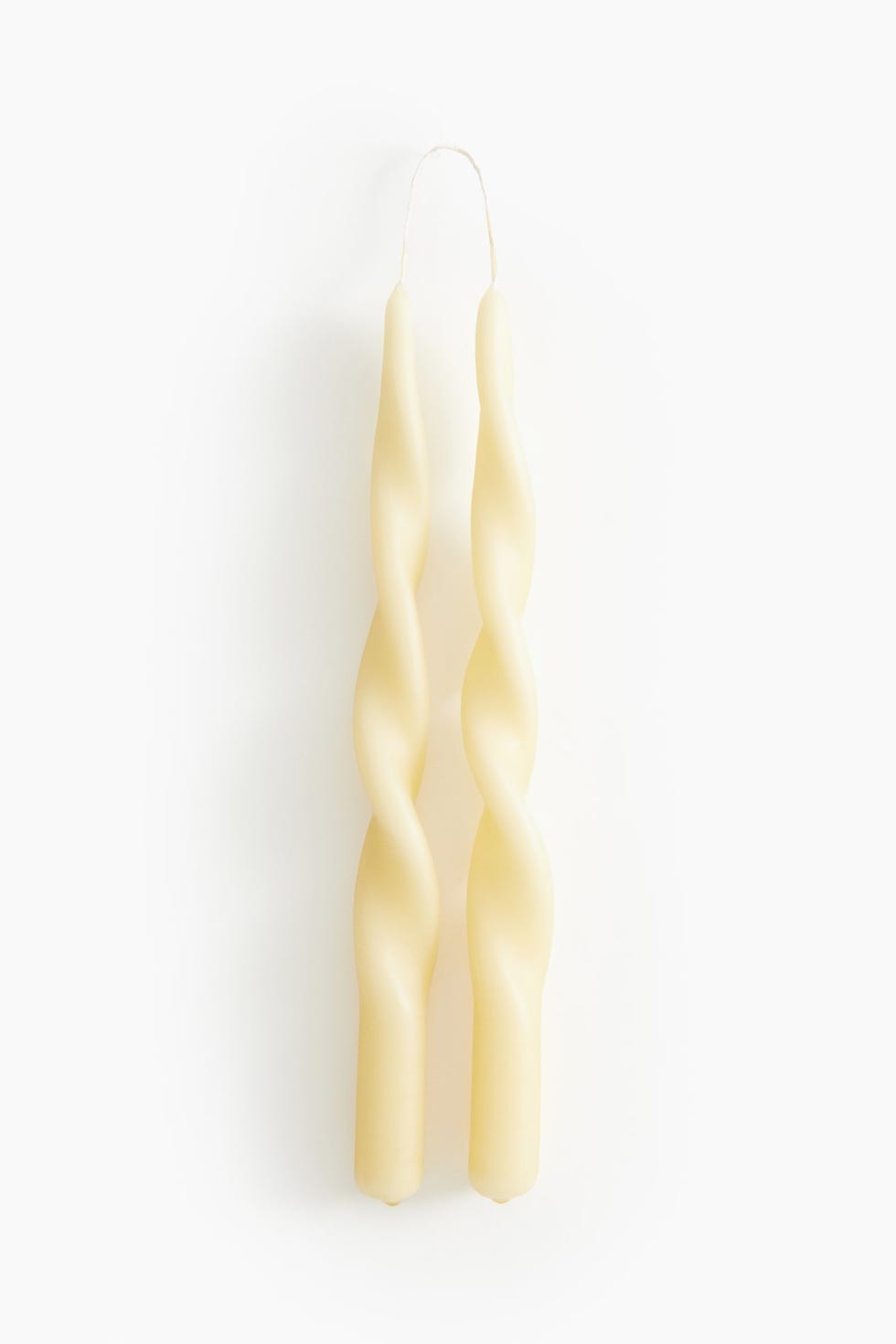 2-pack Spiral Yellow Taper Candles
